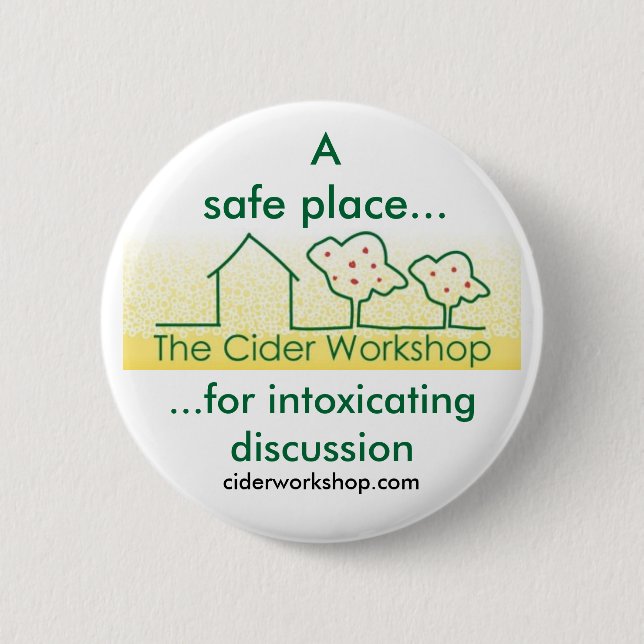 Das Apfelwein-Werkstatt-Knopf-Abzeichen Button (Vorderseite)