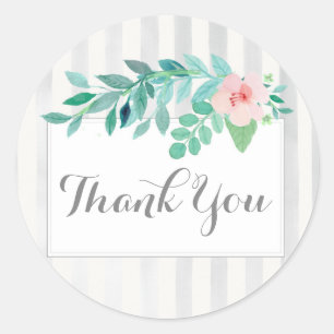 Das Aquarell, das auf modernem gestreiftem mit Runder Aufkleber