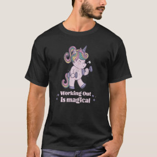 Das Arbeiten ist ein magisches Einhorn, das Gewich T-Shirt