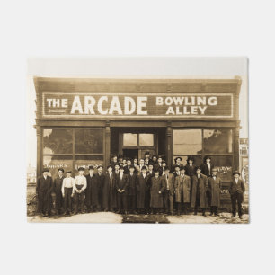 Das arcade-Bowlings-Gassen-Vintage Pool Hall und Fußmatte