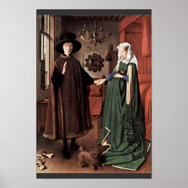 Das Arnolfini Portrait Die Arnolfini Hochzeit von  Poster (Vorne)