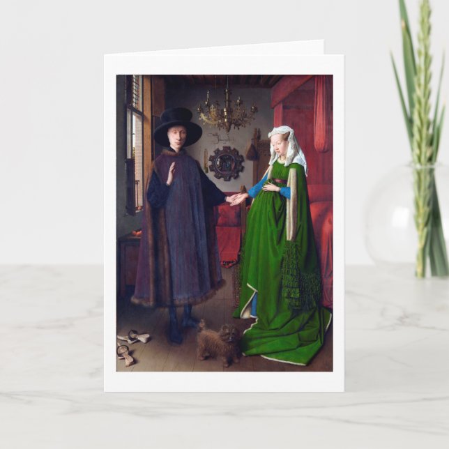 Das Arnolfini-Portrait, Jan van Eyck Karte (Vorderseite)
