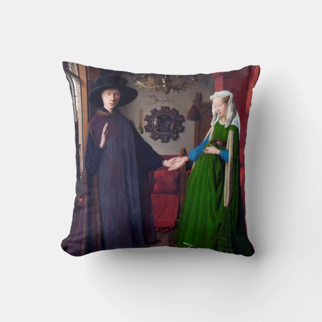 Das Arnolfini-Portrait, Jan van Eyck Kissen (Vorderseite)