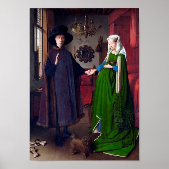 Das Arnolfini-Portrait, Jan van Eyck Poster (Vorne)