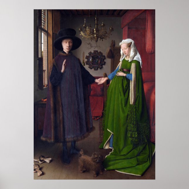 Das Arnolfini-Portrait von Jan van Eyck Poster (Vorne)