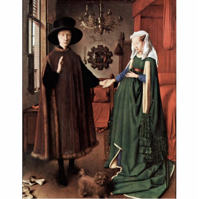 Das Arnolfini Porträt die Arnolfini Hochzeit durch Freistehende Fotoskulptur (Vorne)