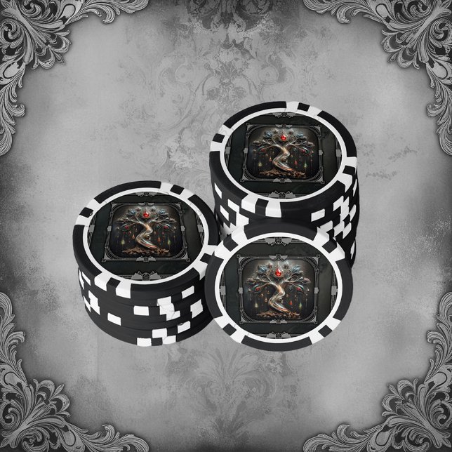 Das Art Deco Design 'Baum des Lebens'. Pokerchips (Von Creator hochgeladen)