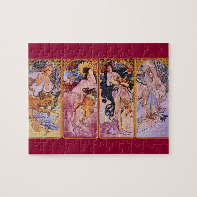 Das Art Nouveau der vier Saisons Puzzle (Horizontal)