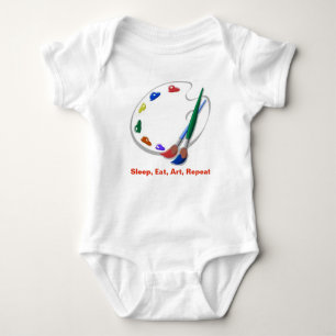 Das Art Teacher Baby, Eat Sleep Art Wiederholung Baby Strampler