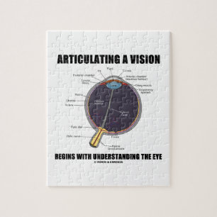 Das Artikulieren einer Vision fängt an, das Auge Puzzle