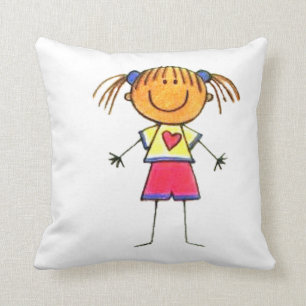 Das Artwork Ihres Kindes auf einem Kissen mit Rück