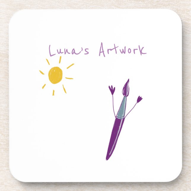 Das Artwork Ihres Kindes über die Getränkekasten Getränkeuntersetzer (Vorderseite)