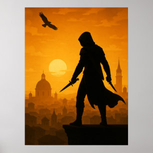 Das Assassin-Minimalist-Kunstposter für Gamer Poster