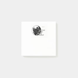 Das ATMA-Logo nach dem Vermerk 3"x3" Post-it Klebezettel