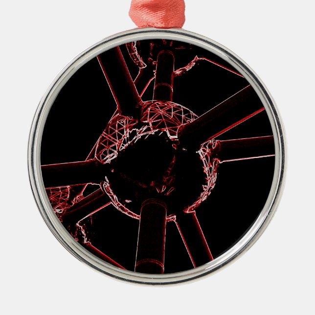 Das Atomium Silbernes Ornament (Vorne)