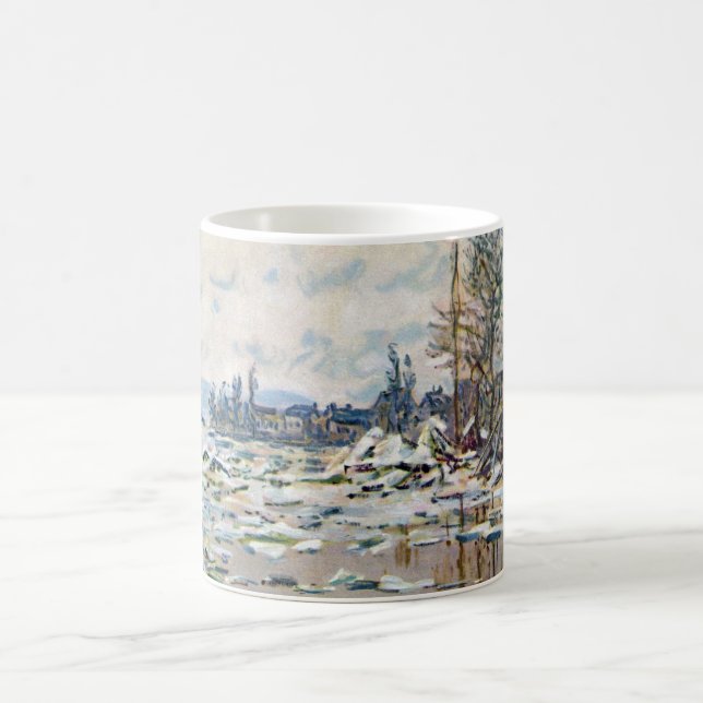 Das Aufbrechen des Eises von Claude Monet Kaffeetasse (Mittel)