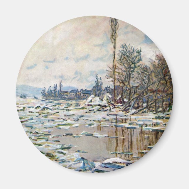 Das Aufbrechen des Eises von Claude Monet Magnet (Vorne)