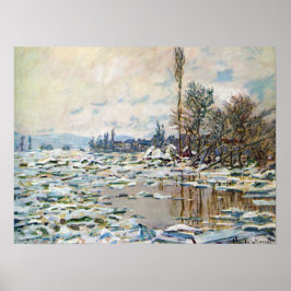 Das Aufbrechen des Eises von Claude Monet Poster