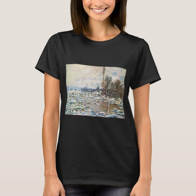 Das Aufbrechen des Eises von Claude Monet T-Shirt (Vorderseite)
