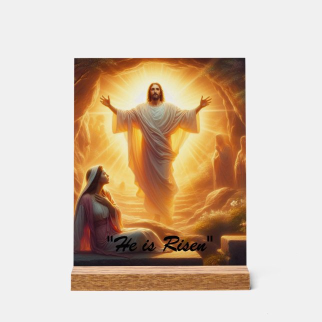 Das Auferstehungslicht: Jesus Christus erhebt sich Acrylschild (Vorderseite)