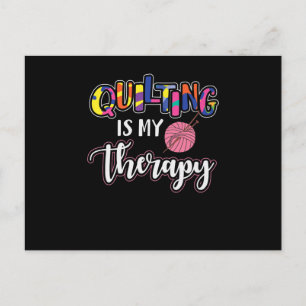 Das Aufhören ist meine Therapie Funny Quilting L Postkarte
