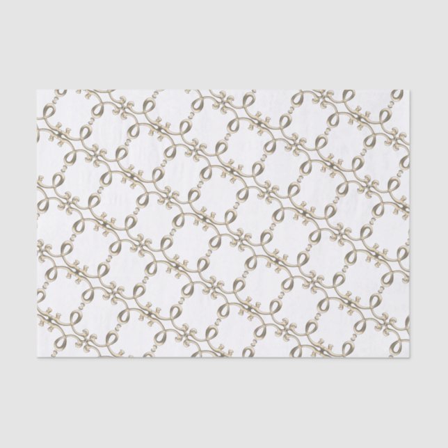 Das aufwändige Design der Metallschleife aus dem 1 Seidenpapier (Vorderseite)