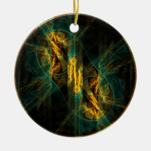 Das Auge des Abstrakten Kunstkreises Dschungel Keramik Ornament