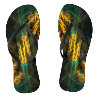 Das Auge des Dschungels Abstrakte Kunst Flip Flops