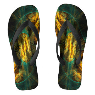 Das Auge des Dschungels Abstrakte Kunst Flip Flops