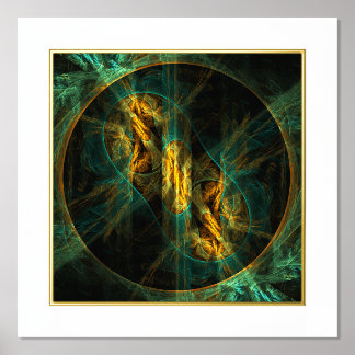 Das Auge des Dschungels Abstrakte Kunst Foliendrucke