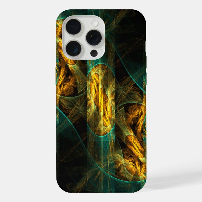 Das Auge des Dschungels Abstrakte Kunst iPhone Hülle (Rückseite)