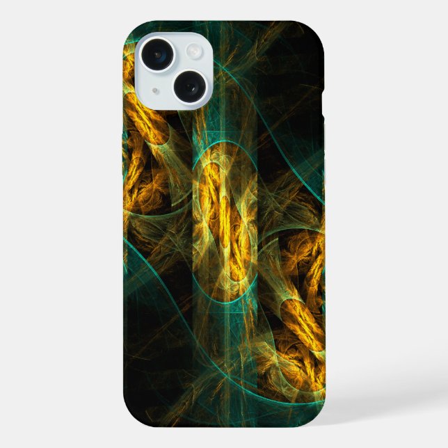 Das Auge des Dschungels Abstrakte Kunst iPhone Hülle (Rückseite)