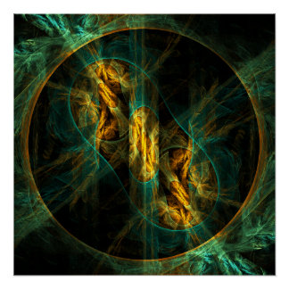 Das Auge des Dschungels Abstrakte Kunst Poster