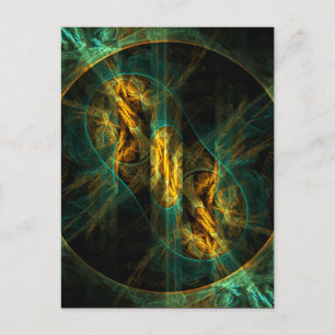 Das Auge des Dschungels Abstrakte Kunst Postkarte