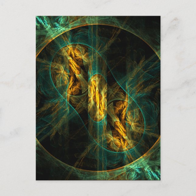 Das Auge des Dschungels Abstrakte Kunst Postkarte (Vorderseite)