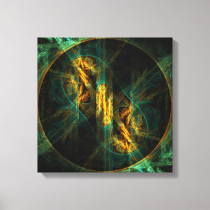 Das Auge des Dschungels Abstrakte Kunst Quad Leinw Leinwanddruck