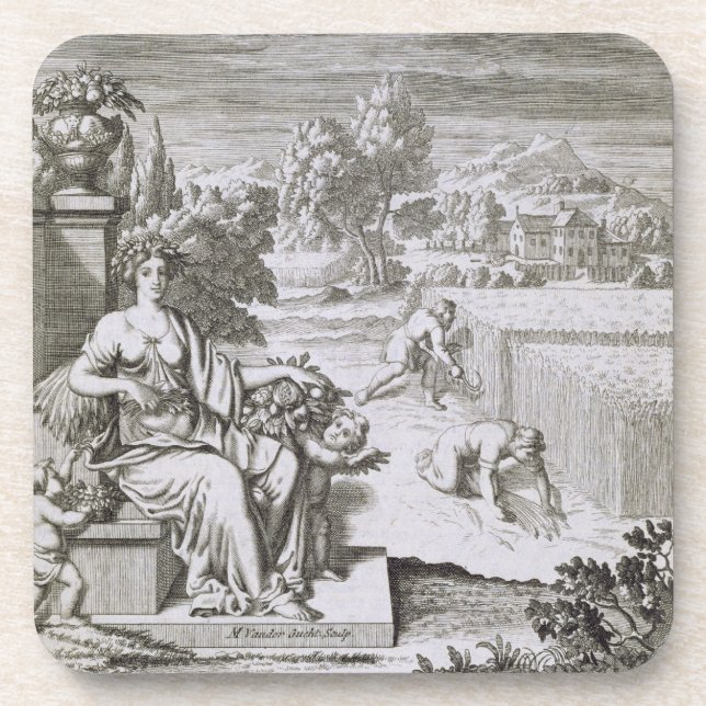 Das Auge des Gottes passt die Ernte, Illustration Untersetzer (Vorderseite)