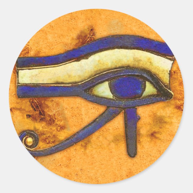 Das Auge des Horus Runder Aufkleber (Vorderseite)