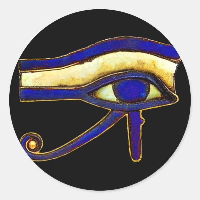 Das Auge des Horus Runder Aufkleber (Vorderseite)