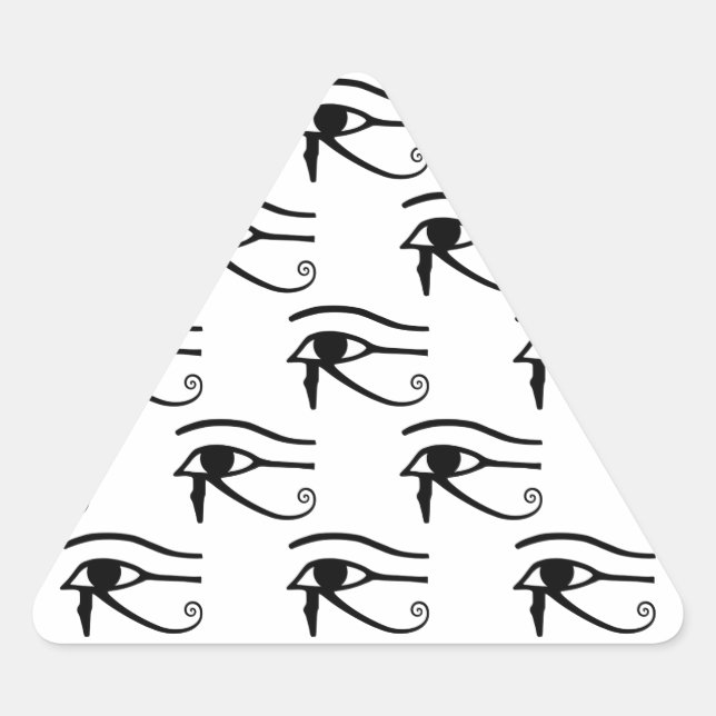 Das Auge des Horusmusters Dreieckiger Aufkleber (Vorderseite)