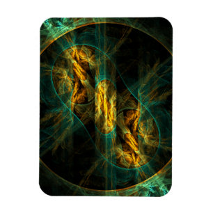 Das Auge des Jungle Abstrakt Art Premium Magnet