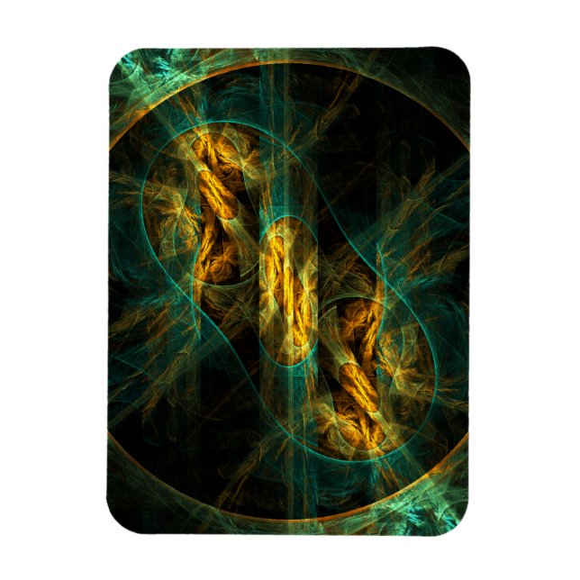 Das Auge des Jungle Abstrakt Art Premium Magnet (Vertikal)