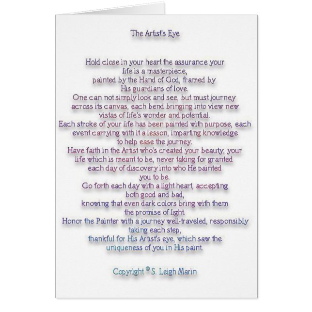 Das Auge des Künstlers (Vorne)