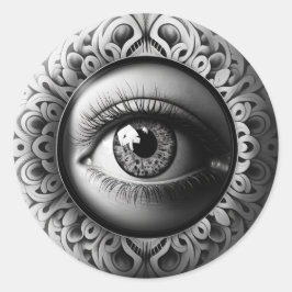Das Auge Fornasetti Runder Aufkleber