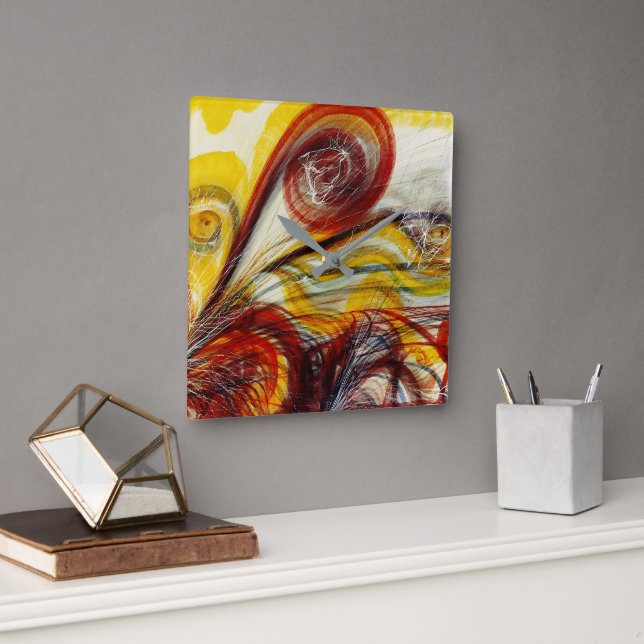 Das Auge Gottes von Georgiana Houghton Quadratische Wanduhr (Büro)