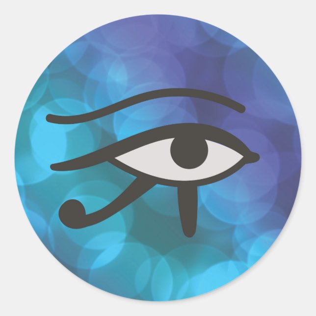 Das Auge von Huros. Runder Aufkleber (Vorderseite)