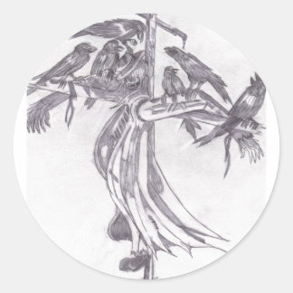 Das Augen-Ansicht-Aufkleber des Vogels Runder Aufkleber