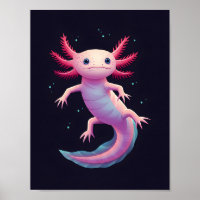 Das Aura Art Poster des Axolotl