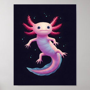 Das Aura Art Poster des Axolotl
