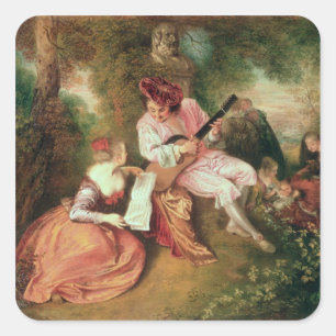 Das Ausmaß der Liebe, 1715-18 Quadratischer Aufkleber